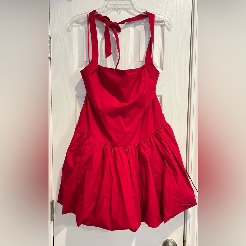 Hollister Red Bubble Mini Dress, XL, NWT